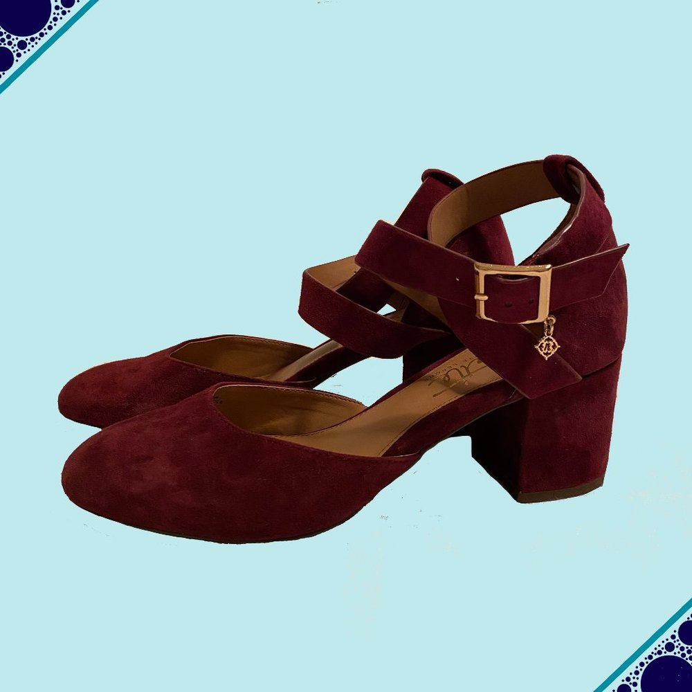 Maroon Low Heels